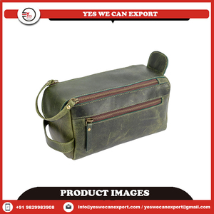 Bolso de aseo de cuero genuino para hombre, kit de viaje ecológico Dopp, organizador de bolsas de cosméticos, estuches a la venta, precio barato - Product Image 2