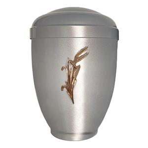 Urna de cremación de diseño cruzado de gran venta para Memorial familiar, urna de recuerdo de Metal con acabado dorado y gris para Memorial digno - Product Image 3