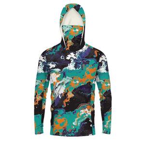 Deportes al aire libre Pesca personalizada Sudadera con capucha UPF50 + Poliéster Protector solar Impermeable Secado rápido UV Camisa Sudadera con capucha Rendimiento Impreso Camisas - Product Image 5