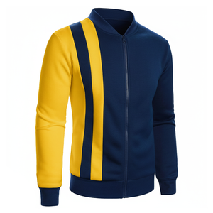 High-Visibility <b>Men's</b> Zip-Up Fleece <b>Jacket</b> New Trendy Style Outerwear Stand Collar Winter Casual Training Looks Front 100% - Product Image 4