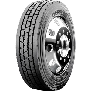 Neumático comercial de acero 385/65R22.5 para eje de remolque, de larga duración y rendimiento confiable. - Product Image 1