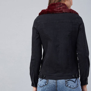 Top Marque Article Lavage Moyen Prix Femmes Faux Denim Veste Bouton Couvert Bas Moa Pure Solide Couleur Femmes Jeans Veste - Product Image 4