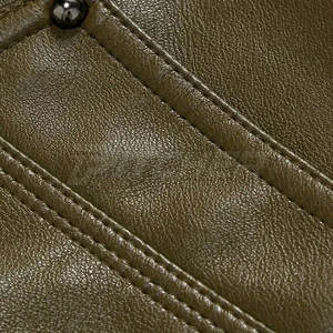 Veste d'hiver en cuir véritable pour hommes de vente chaude-Logo avant écologique et respirant Service personnalisé OEM - Product Image 5