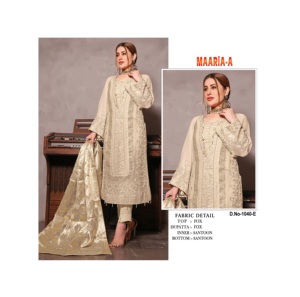 Meilleur Tissu Nouveau Design Georgette Broderie Travail Salwar Kameez Avec Dupatta Indien Exportateur Et Fournisseur - Product Image 1