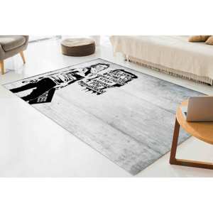 Alfombra con Diseño de Graffiti de Mujer de Banksy: Decoración Moderna para Salón, Alfombra Antideslizante, Alfombra Delgada No Tejida - Product Image 5
