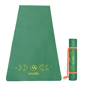 Esterilla de yoga ecológica verde botella antideslizante y acolchada para mayor comodidad - Product Image 1