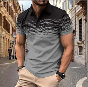 เสื้อโปโลผู้ชาย ผ้าโพลีเอสเตอร์ผสมคอตตอน ระบายอากาศได้ดี ทรงโอเวอร์ไซส์ ไซส์พลัส สีพื้น ย้อมสีเรียบ โลโก้  ขายดี รับออกแบบตามสั่ง บริการ OEM - Product Image 2