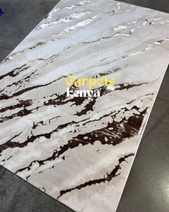 Alfombra Turca Moderna de Polipropileno Tejida a Máquina, con Base de Yute de Alta Calidad, Resistente a las Manchas, Pelo Alto, Diseño Abstracto para el Hogar - Product Image 3