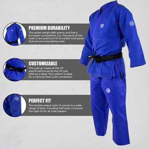 Professional High Quality 100% Cotton Judo Training Uniform Quick Dry Single Weave Sportswear With Customized Logo & Color - Product Image 6