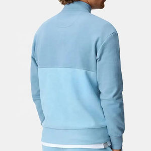 OEM Men's Quarter <b>Zip</b> Pullover Sweatshirt New Arrival 1/4 <b>Zip</b> Fleece Hoodie Mock-Neck Customizable Logo Plain Dyed for Autumn - Product Image 3