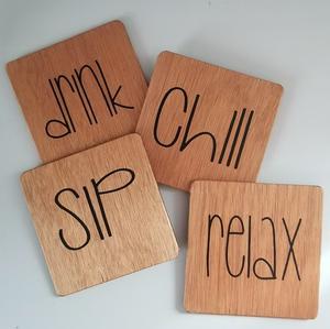 Juego de posavasos de nogal clásico hecho a mano de primera calidad, ecológico y duradero para el hogar, restaurante, boda, uso - Product Image 5