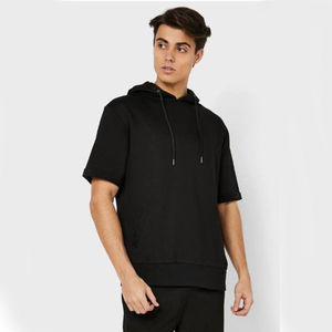 Best Quality <b>Men's</b> Hoodies <b>Short</b> Set Color <b>Long</b> Sleeve Street Wear With Customized Logo Hoodie And <b>Short</b> Set - Product Image 4