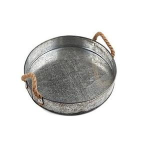 Plateau de service en chocolat ovale galvanisé de qualité supérieure idéal pour la table Dessert Snack Home Dining Plateau de qualité élégant Service élégant - Product Image 6