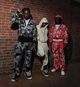 Custom All Over Print Graphic Hoodie and Sweatpants Set French Terry <b>Men's</b> Sun Faded Wash Vintage High Quality <b>Crop</b> <b>Top</b> Suits - Product Image 6