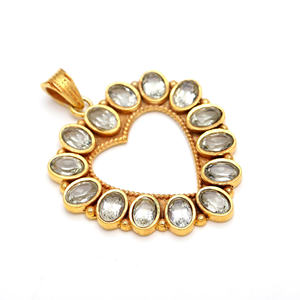 Atractivo verde esmeralda semipreciosa piedra preciosa colgante joyería 925 colgante de plata esterlina venta al por mayor joyería de plata colgante - Product Image 2