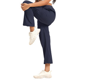 กางเกงวอร์มเอวสูงของผู้หญิงใหม่สำหรับฤดูใบไม้ร่วงและฤดูหนาวกางเกงใส่ทำงานกลางแจ้งกางเกงคาร์โก้แบบหลวมๆแบบมีกระเป๋า - Product Image 2