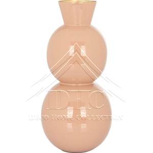 Moderno Florero Metálico Doble en Forma de Calabaza, Color Amarillo Mostaza, Maceta Alta de Hierro para Decoración de Bodas, Hogar y Hotel - Product Image 2