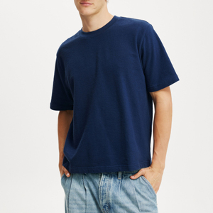 High Quality Plus Size Men's <b>Cropped</b> Regular <b>Fit</b> Casual Oversized <b>T</b>-<b>shirt</b> 100% Cotton Breathable Blank Custom - Product Image 1