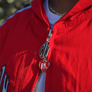 Sudadera con capucha y cremallera de diseño personalizado, bordada, con estampado en relieve, transpirable, 100% algodón polar, extragrande, para hombre, invierno, corte regular - Product Image 5