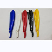 Rasoir pliable jetable en acier inoxydable pour hommes avec manche en bois Rasage droit Caractéristique de sécurité pour le rasage de la barbe des aisselles