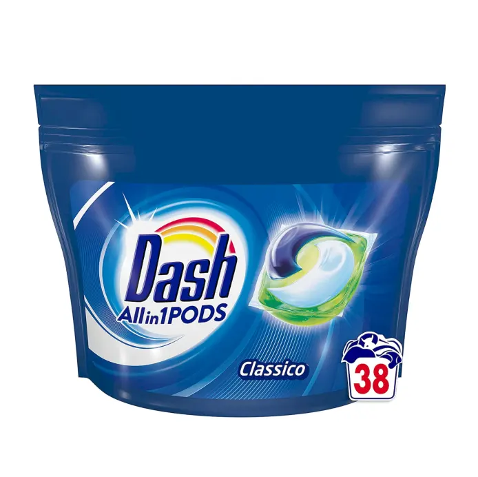 Máquina de lavar roupa com detergente para vagens Dash em cápsulas | Dash 3 em 1 Vasilhas de lavagem