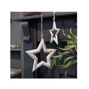 Adornos colgantes de Navidad de madera Accesorios de decoración colgantes de árbol de Navidad para el hogar X Mas Fiesta de Año Nuevo - Product Image 6