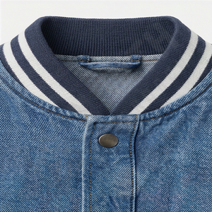Veste en jean pour homme de couleur bleue sur mesure, tissu en coton personnalisé, style boutonné, veste en denim à séchage rapide pour homme - Product Image 4
