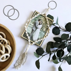 Artisan fait à la main en macramé porte-Photo décoratif corde embrasse Boho Style Accent pour la maison chambre salon rideaux - Product Image 4