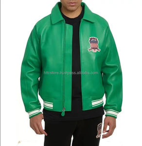 Chaqueta de Cuero y Lona para Hombre de Calidad Fantástica con Diseño Transpirable y Estampado de Letras - Product Image 5