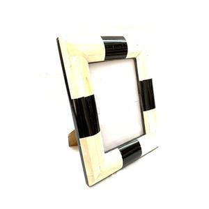 Cadre photo carré en résine avec incrustation d'os fait à la main, écologique, durable, pour la décoration murale de la maison, de la chambre à coucher, du salon - Product Image 6