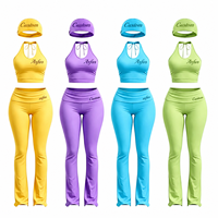Conjunto de Yoga para Mujer, Novedad 2026, Top Halter, Ropa de Verano, Pantalones de Yoga Plegables, Conjunto Personalizado para Descansar