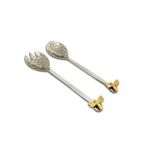 Cuillère à salade en métal Cuillère à salade ronde abeille à long manche polie pour les restaurants Offre Spéciale - Product Image 6