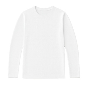 T-shirt à manches longues pour femme, blanc, lourd, col rond, 100% coton biologique de luxe, pré-rétréci, certifié GOTS, coupe premium douce - Product Image 1