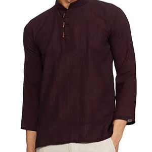 เสื้อเนพาลีแขนสั้นสำหรับผู้ชาย, ผ้าฝ้ายน้ำหนักเบาระบายอากาศได้ดีเสื้อผ้าอินเดียและปากีสถาน - Product Image 1