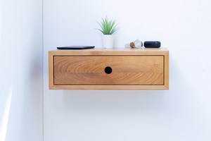 High Quality Custom Wood Bedside Nightstand Hot Selling Hanging <b>Wall</b> <b>Mounted</b> Nightstand in Acacia/Mango for Bedroom or Dining - Product Image 3