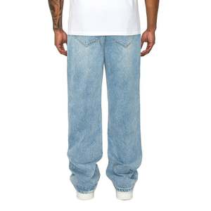 กางเกงยีนส์ขายาวสำหรับผู้ชายกางเกงยีนส์ทรงตรงเอวสูงปานกลางสีดำป้องกันการโจรกรรมกางเกงยีนส์ออกแบบขนาด40 42 44 - Product Image 2