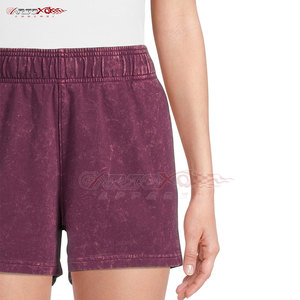 Shorts taille haute pour femme, délavés à l'acide, style coupe classique, 100% coton de haute qualité pour un look rétro urbain - Product Image 4