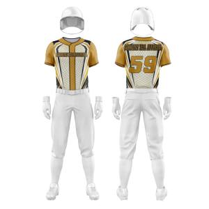 Venta al por mayor de uniformes de béisbol con logotipo personalizado logotipo bordado en pantalones de béisbol suaves conjuntos de impresión por sublimación - Product Image 1