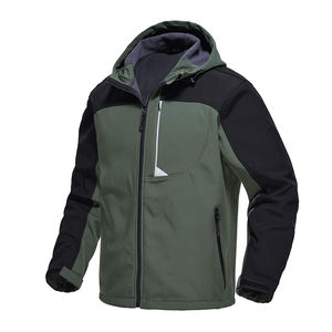 Chaqueta Cortavientos Impermeable con Capucha, Chaqueta de Invierno Cálida, Logotipo Personalizado OEM, Chaqueta Informal de Softshell para Hombre, Transpirable, Reversible - Product Image 1