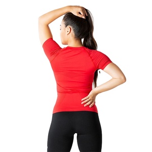 Venta de Fábrica, Ropa Deportiva Más Vendida, Camiseta Lisa Personalizada a la Moda para Mujer, Diseño Elástico y Cómodo, Camisetas Deportivas para Mujer - Product Image 6