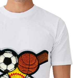 T-shirts 100% coton personnalisés en gros pour hommes de grande taille avec motif de lettres brodées T-shirt tricoté respirant à séchage rapide - Product Image 2