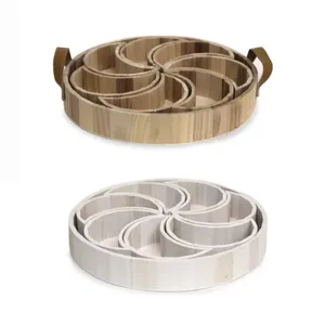 Bandeja para servir café de madera de estilo clásico de alta calidad, forma Rectangular sostenible para decoración del hogar, suministros al por mayor - Product Image 6