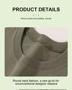 Alta calidad 240GSM peso pesado 100% algodón gota hombro de gran tamaño recortado Boxy camisetas para MenDDP envío - Product Image 5