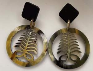 Pendientes de cuerno hechos a mano, pendientes de cuerno de búfalo Natural, pendientes de calidad Premium para mujer, pendientes, joyería de cuerno, uso diario natural - Product Image 6