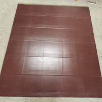 Carreaux de sol extérieurs modernes semi-porcelaine haute résistance 300x300mm TERRACOTTA STEP couleur rouge, finition mate résistante aux acides