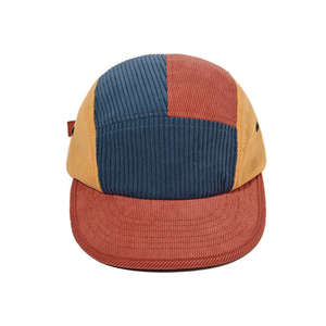 หมวกแก๊ปผ้าลูกฟูก6สีแบบปะต่อสไตล์คลาสสิกปีกโค้งไม่มีโครงสร้างออกแบบได้เองพิมพ์โลโก้แบบลำลองสำหรับผู้ชาย - Product Image 6