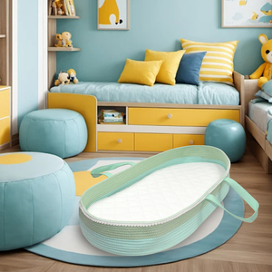 High Density Sponge Pad Kid-Friendly Babies Handmade 100% Cotton Rope Diaper Cotton Changing <strong>Basket</strong> - Product Image 5