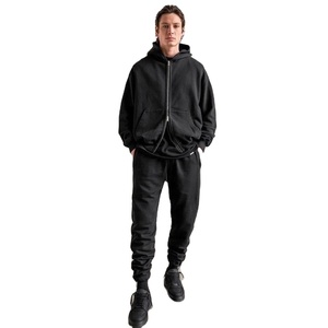 Sudadera con capucha y cremallera completa para hombre de diseño personalizado a granel 100% algodón de manga larga de material polar ropa informal sudaderas con cremallera de invierno - Product Image 1