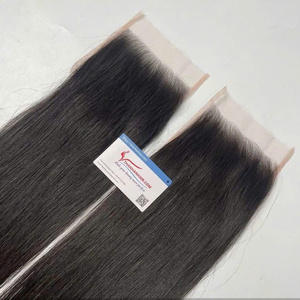 Vente en gros d'extensions de cheveux vietnamiens vierges 100% perruque naturelle à fermeture frontale en dentelle HD lisse style de tissage de cheveux doux - Product Image 3