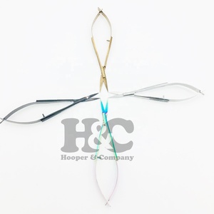 Top Deals Curved <b>Left</b>-<b>Handed</b> Eyebrow <b>Scissors</b> Sharp Tip Stainless Steel Smooth Use High Quality Free Logo Offer - Product Image 2